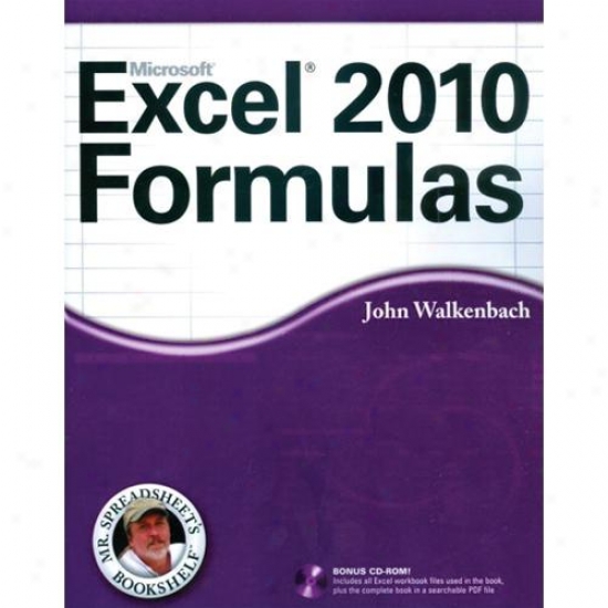 Wiley Microsoft Excel 2010 Formulas Book By John Walkenbach 0470475362