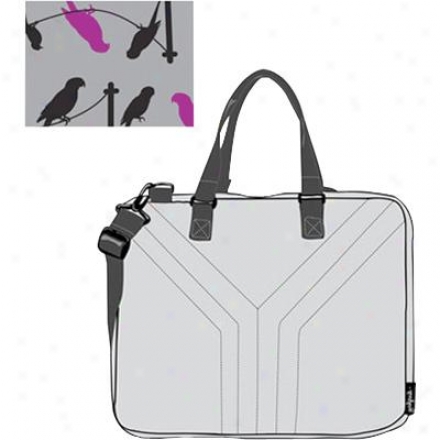 Yak Pak Kiku Laptop Bag - " Grey Birds " Design