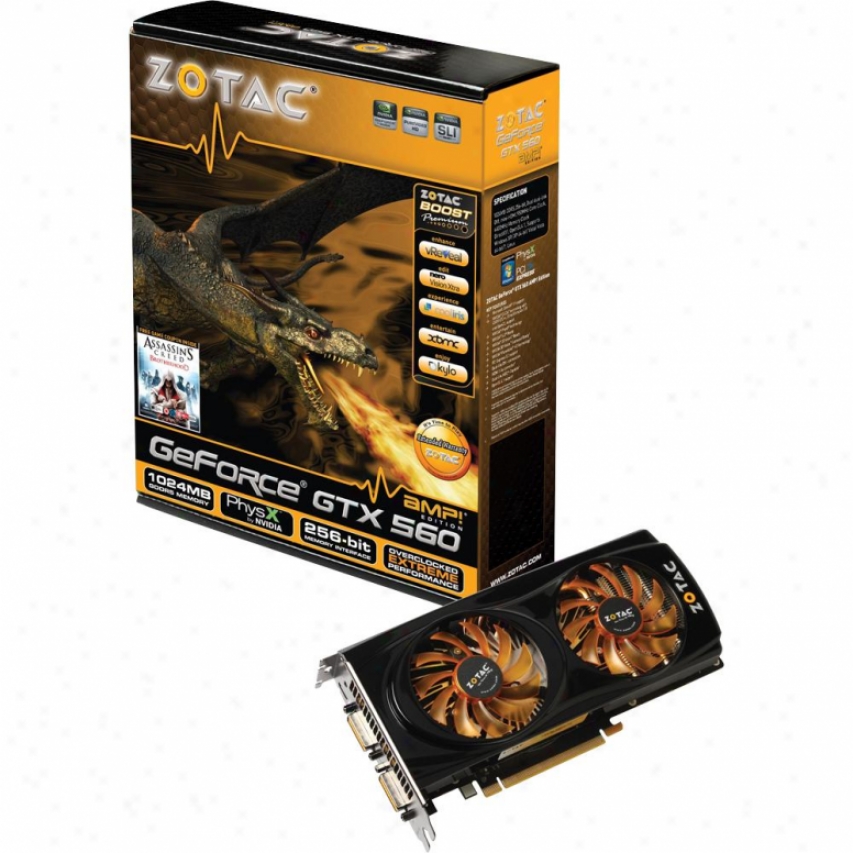 Zotac Amp! Geforce Gtx560 1gb Gddr5 Pci Express 2.0 X16 Video Card- Zt-50702-10m