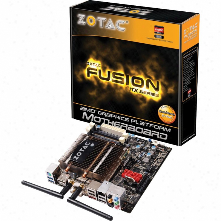 Zotac Fusion350-a-e Amd E-350 Apu Amd Hudson M1 Mini Itx Motherboaard