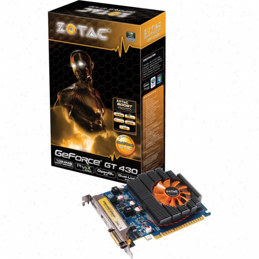 Zotac Geforce Gt 430 1gb Ddr3 Pvi Express 2.0 Video Card