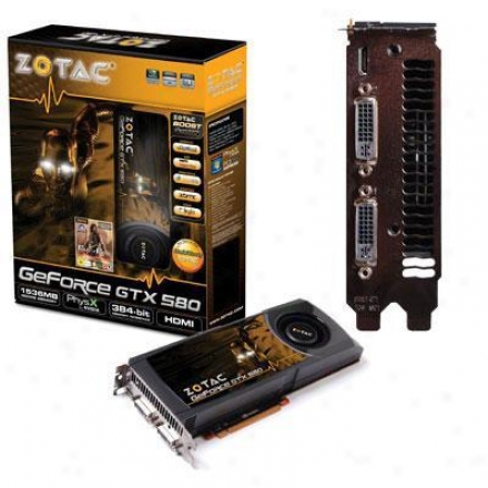 Zotac Zt-50101-10p Geforce Gtx 580 1.5gb Gddr5 Pci Express 2.0 X16 Vide oCard