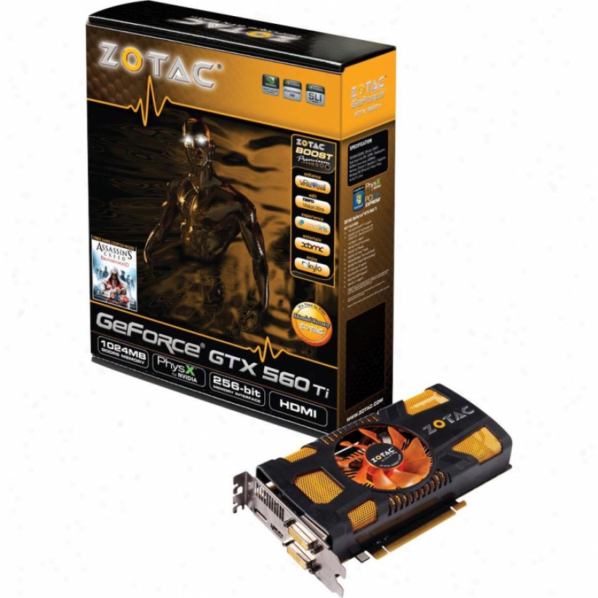 Zotac Zt-50301-10m Geforce Gtx 560 Ti 1gb Gddr5 Pci Express 2.0 X16 Video Card