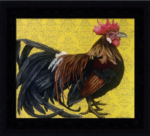 'bantam Single Comb Phoenix' Rooster Print