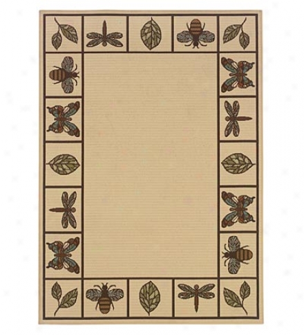 100% Polypropylene Insects Indoor/outdoor 5.3' X 7.6' Rug