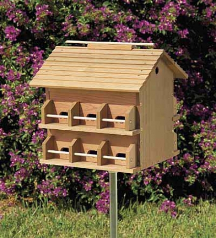 12-room Cedar Purple Martin House