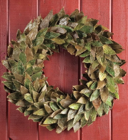 20" Dia. Glld-edged Leaf Wreath