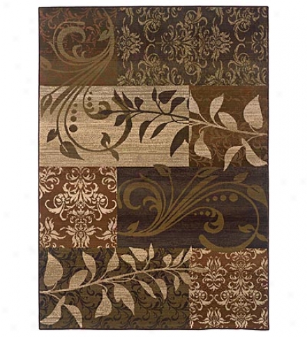 2.3' X 7.6' Odyssey Ferns Cross-woven, Wool-look Polypropylene Area Rug