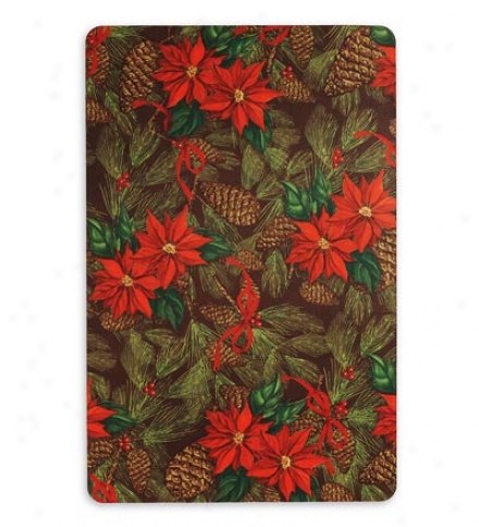 23"w X 40"l Half-round Eqsy-care Low-profile Polyssster Holiday Mat