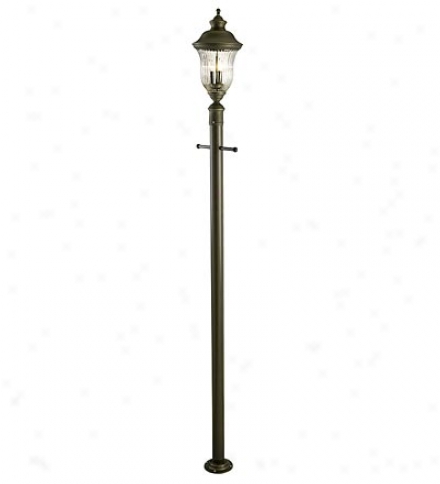 3-light Lantern-style Outdoor Appendix Light, Post Light And Lamp Post