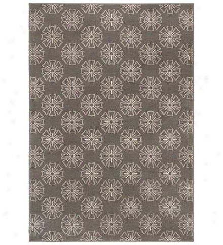 3'10" X 5'5" Starburst Polypropylene Area Rug