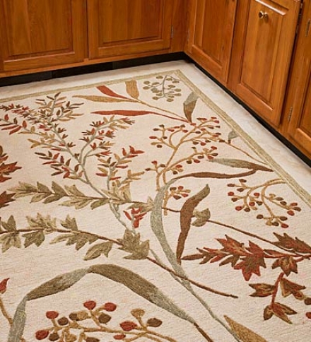 3'6"w X 5'6"l Willow Branch Indoor/outdoor Rug