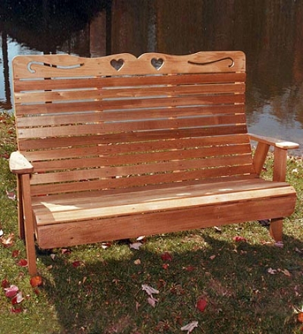 4-ft. Coubtry Hearts Cedar Garden Bench