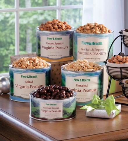 40 Oz. Tin Virginia Extra Large Peanuts - Available In Salted, Unsalted, Sea Salt & Pepper Or Honey Roasted