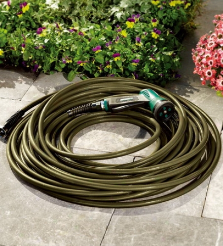 50' Usa-made Ultra Light Kink-resistant Hose With Solid Brass Fittings