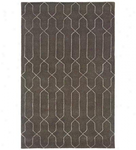 5' X 8' Hand-tufted Wool Blend Geometric Silhouette Area Rug