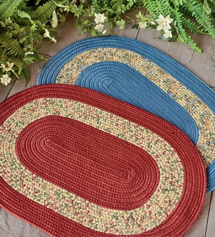 5&#39; X 8&#39; Usa Made Indoor/outdoor Reversible Fabric And Braided Rug