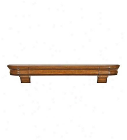 6O"w Wood Abingdon Mantel Shelf Wi5h Storage Drawer