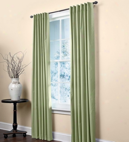 63"l Insulated Thermal Pleated Prima Curtain Panels With Attached Slider Wand