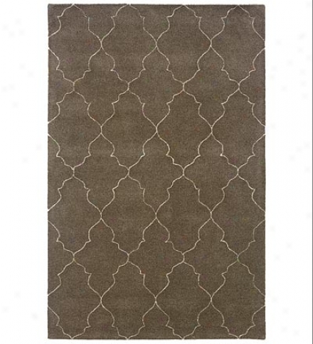 8' X 10' Hand-tufted Wool Blend Argyle Silhouette Area Rug