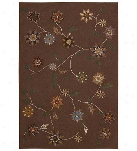 8' X 10'6" Contour Floral Branches Rug