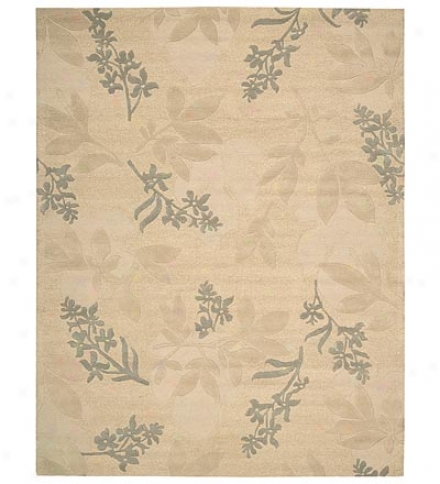 8' X 11' Skyland Large Print Ferns And Flowers Rug