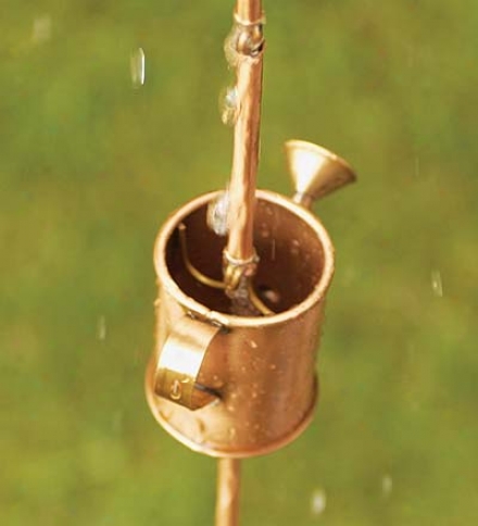 9-1/2' Watering Can Copper Rain Chain