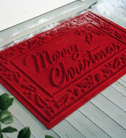 Absorbent Waterhog??? Snowflake Or Merry Christmas Door Mat