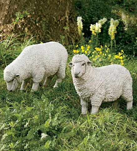 All-weather Durable Grazing Sheep Garden Statue