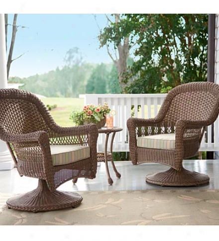 All-weather Outdoor Resin Rattan Seating Set With Sunbtella&reg; Cushions Included