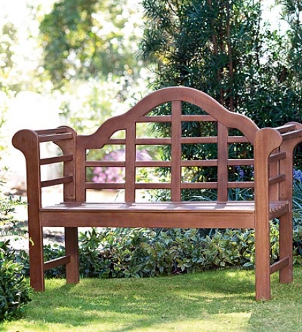 All-weather Solis Wood Lutyens Garden Bench