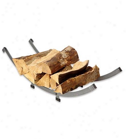 American-made Hammered Steel Arch Basket Log Rack