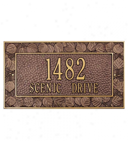 American-made Personalized Aspen Address Plaque In Cast Alyminum