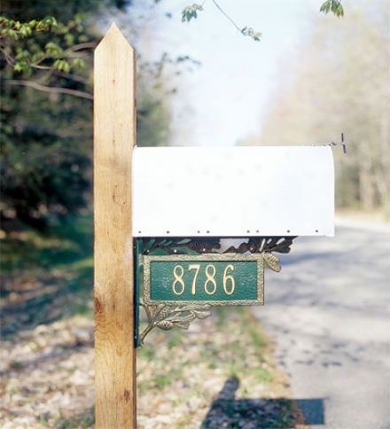 American-msde Personalized Pine Cone 2-sided Mailbox Address MarkerI n Cast Aluminum