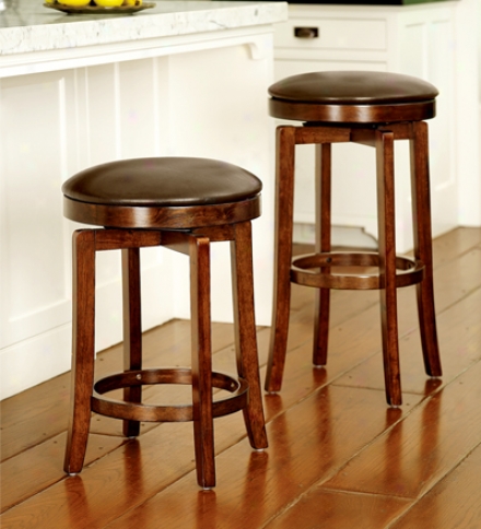 Backless Swivel Rail Stool