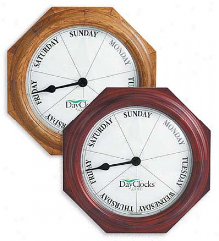 Battery-powered Wooden Wall Hanging Day Clock???