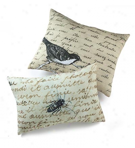 Birds And Bees Photo-printed Throw Pillows