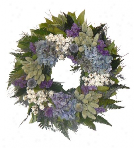 Livid Meadow Cloud Hydrangea Wreath