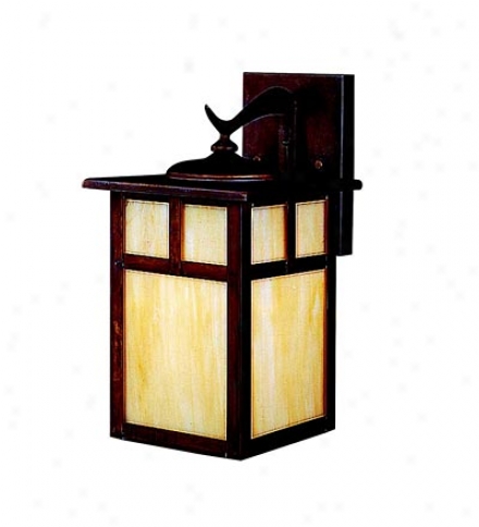 Brass Outdoor Wall Lantern In Gorge View End