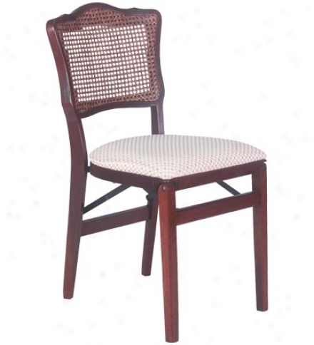 Cane Back Folding Chair, Set Of 2