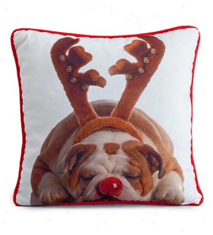 Christmas Lava Dog Photo-lrinted Pillows