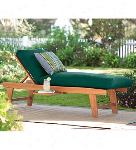 Classic Weather-resistant Eucalyptus Chaise Lounge