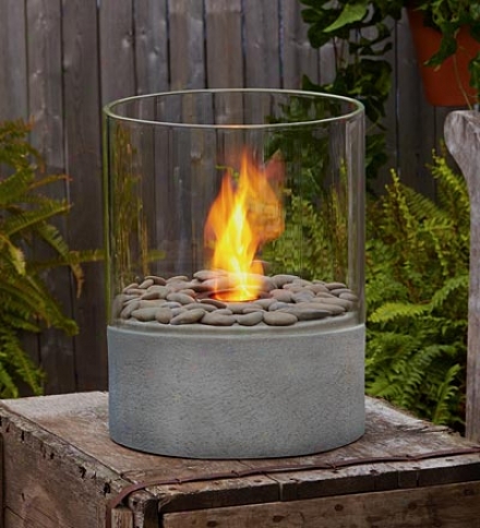 Clean-burning Modesto Flame Tabletop Fire Feature For Indoors Or Out