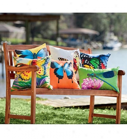 Colorful Insect Motif Photo-printed Throw Pillows
