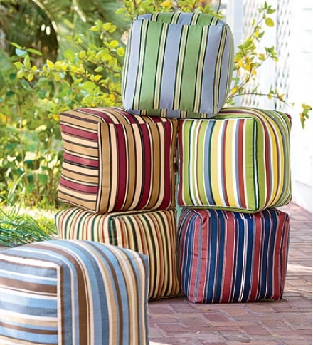 Colorful Outdoor Ottoman Cubes In the opinion of Eco-friendly Recycled Polyfillbuy 2 Or More At $47.95 Each