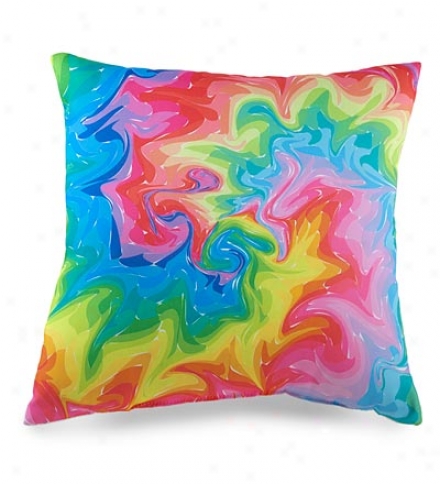 Colorful Swirl Photo-printed Thrpw Pillow