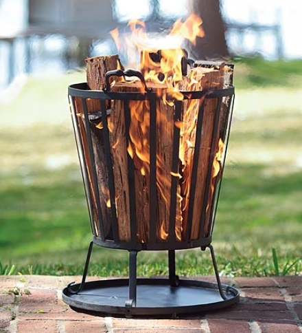 Compact Iron Basket-style Fire Piit