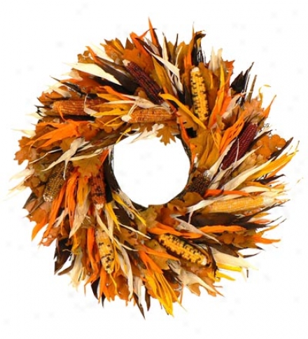 Corn Husk Wreath, 16" Dia.