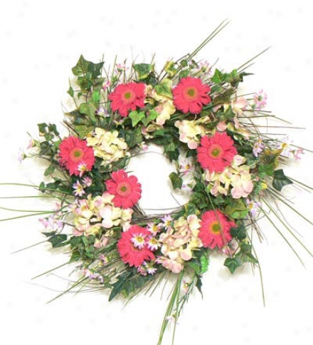 Daisy Hydrangea Wreath