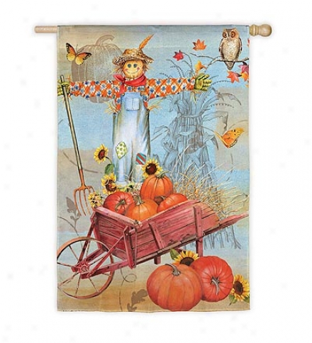 Double-sided Harvest Blessings House Flag In Sueded Fabrjc